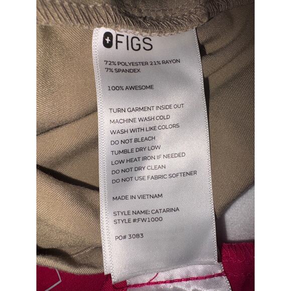 Figs Sz S Catarina FW1000 Scrub Top Set of 3 Blue Pink Tan - Picture 2 of 12